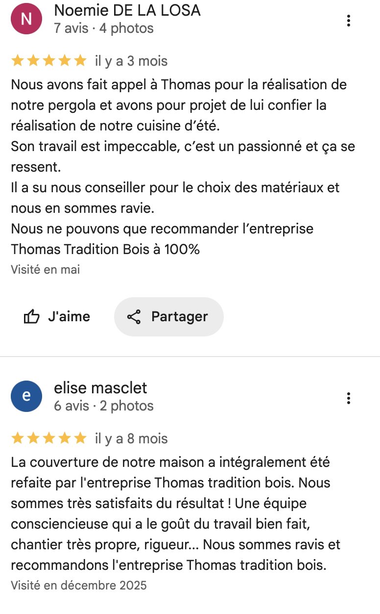 Charpente traditionnelle — Thomas Tradition Bois, Sées